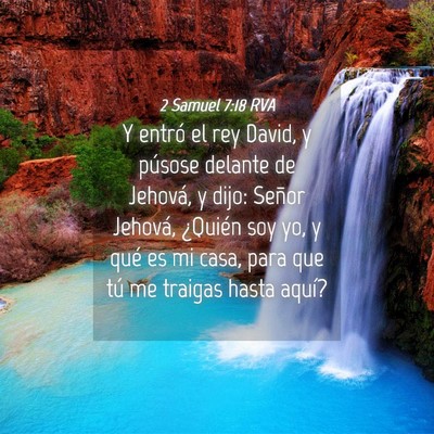 Picture 04 - 2 Samuel 7:18 RVA - Y entró el rey David, y púsose delante de - Bible Verse Picture