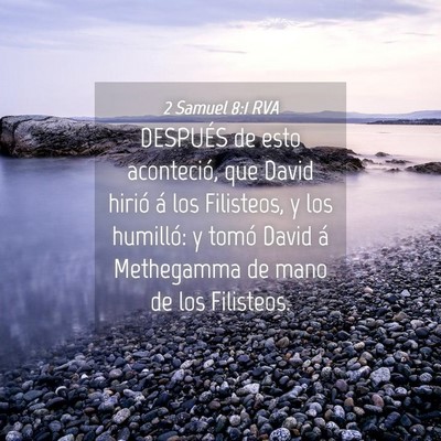 Picture 04 - 2 Samuel 8:1 RVA - DESPUÉS de esto aconteció, que David hirió á - Bible Verse Picture