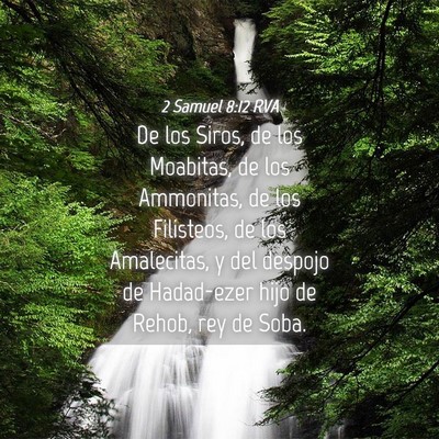 Picture 04 - 2 Samuel 8:12 RVA - De los Siros, de los Moabitas, de los Ammonitas, - Bible Verse Picture