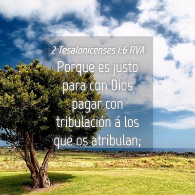 Picture 04 - 2 Tesalonicenses 1:6 RVA - Porque es justo para con Dios pagar con - Bible Verse Picture