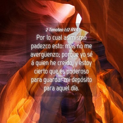 Picture 04 - 2 Timoteo 1:12 RVA - Por lo cual asimismo padezco esto: mas no me - Bible Verse Picture