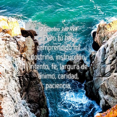 Picture 04 - 2 Timoteo 3:10 RVA - Pero tú has comprendido mi doctrina, - Bible Verse Picture