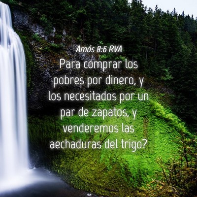 Picture 04 - Amós 8:6 RVA - Para comprar los pobres por dinero, y los - Bible Verse Picture