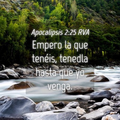 Picture 04 - Apocalipsis 2:25 RVA - Empero la que tenéis, tenedla hasta que yo - Bible Verse Picture