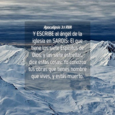 Picture 04 - Apocalipsis 3:1 RVA - Y ESCRIBE al ángel de la iglesia en SARDIS: El - Bible Verse Picture