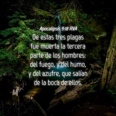 Picture 04 - Apocalipsis 9:18 RVA - De estas tres plagas fué muerta la tercera parte - Bible Verse Picture