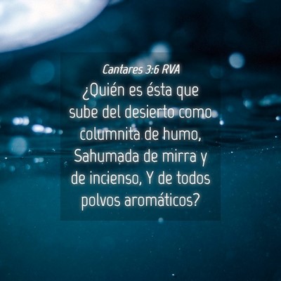 Picture 04 - Cantares 3:6 RVA - ¿Quién es ésta que sube del desierto como - Bible Verse Picture