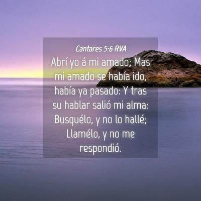 Picture 04 - Cantares 5:6 RVA - Abrí yo á mi amado; Mas mi amado se había ido, - Bible Verse Picture