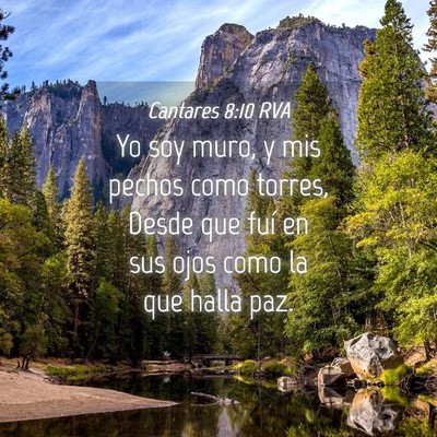 Picture 04 - Cantares 8:10 RVA - Yo soy muro, y mis pechos como torres, Desde que - Bible Verse Picture
