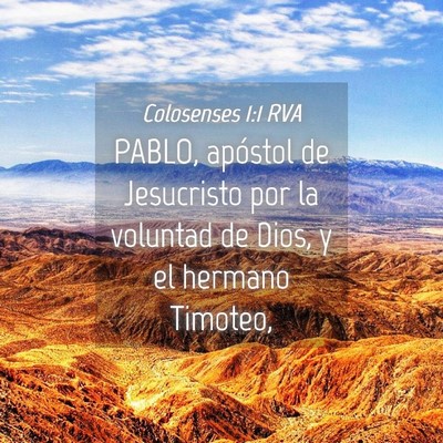 Picture 04 - Colosenses 1:1 RVA - PABLO, apóstol de Jesucristo por la voluntad de - Bible Verse Picture
