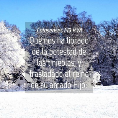 Picture 04 - Colosenses 1:13 RVA - Que nos ha librado de la potestad de las - Bible Verse Picture
