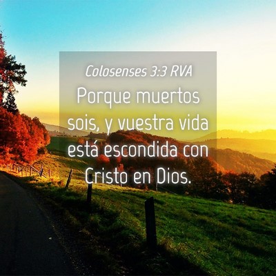 Picture 04 - Colosenses 3:3 RVA - Porque muertos sois, y vuestra vida está - Bible Verse Picture