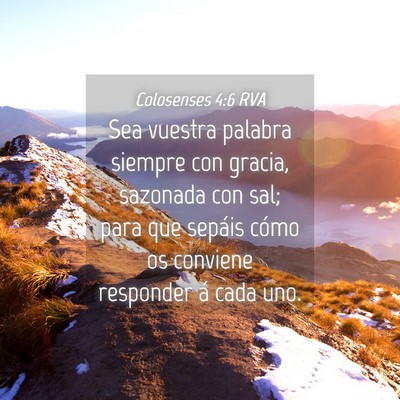 Picture 04 - Colosenses 4:6 RVA - Sea vuestra palabra siempre con gracia, sazonada - Bible Verse Picture