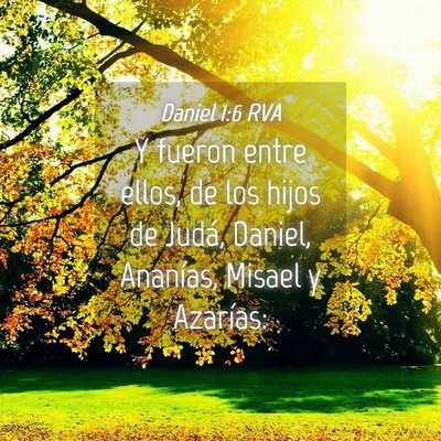 Picture 04 - Daniel 1:6 RVA - Y fueron entre ellos, de los hijos de Judá, - Bible Verse Picture