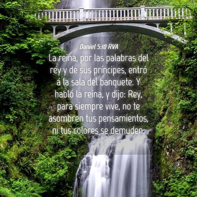 Picture 04 - Daniel 5:10 RVA - La reina, por las palabras del rey y de sus - Bible Verse Picture