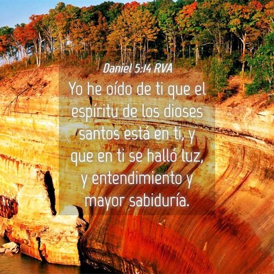 Picture 04 - Daniel 5:14 RVA - Yo he oído de ti que el espíritu de los dioses - Bible Verse Picture