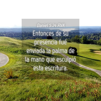Picture 04 - Daniel 5:24 RVA - Entonces de su presencia fué enviada la palma de - Bible Verse Picture