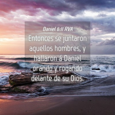Picture 04 - Daniel 6:11 RVA - Entonces se juntaron aquellos hombres, y hallaron - Bible Verse Picture