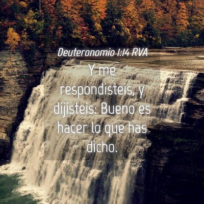 Picture 04 - Deuteronomio 1:14 RVA - Y me respondisteis, y dijisteis: Bueno es hacer - Bible Verse Picture