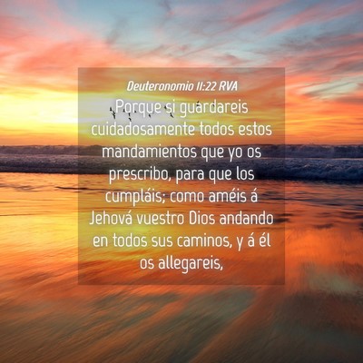 Picture 04 - Deuteronomio 11:22 RVA - Porque si guardareis cuidadosamente todos estos - Bible Verse Picture