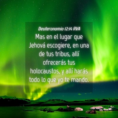 Picture 04 - Deuteronomio 12:14 RVA - Mas en el lugar que Jehová escogiere, en una de - Bible Verse Picture