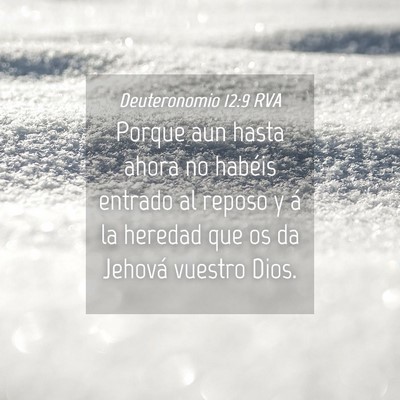 Picture 04 - Deuteronomio 12:9 RVA - Porque aun hasta ahora no habéis entrado al - Bible Verse Picture