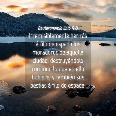 Picture 04 - Deuteronomio 13:15 RVA - Irremisiblemente herirás á filo de espada los - Bible Verse Picture
