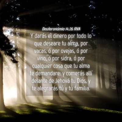 Picture 04 - Deuteronomio 14:26 RVA - Y darás el dinero por todo lo que deseare tu - Bible Verse Picture