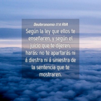Picture 04 - Deuteronomio 17:11 RVA - Según la ley que ellos te enseñaren, y según - Bible Verse Picture