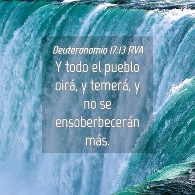 Picture 04 - Deuteronomio 17:13 RVA - Y todo el pueblo oirá, y temerá, y no se - Bible Verse Picture