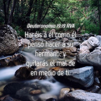 Picture 04 - Deuteronomio 19:19 RVA - Haréis á él como él pensó hacer á su - Bible Verse Picture