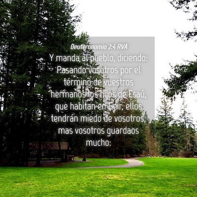 Picture 04 - Deuteronomio 2:4 RVA - Y manda al pueblo, diciendo: Pasando vosotros por - Bible Verse Picture