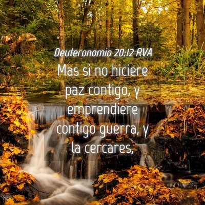 Picture 04 - Deuteronomio 20:12 RVA - Mas si no hiciere paz contigo, y emprendiere - Bible Verse Picture