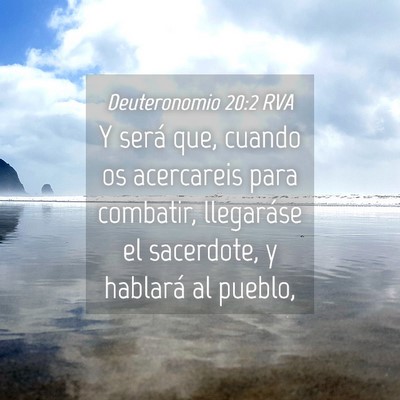 Picture 04 - Deuteronomio 20:2 RVA - Y será que, cuando os acercareis para combatir, - Bible Verse Picture