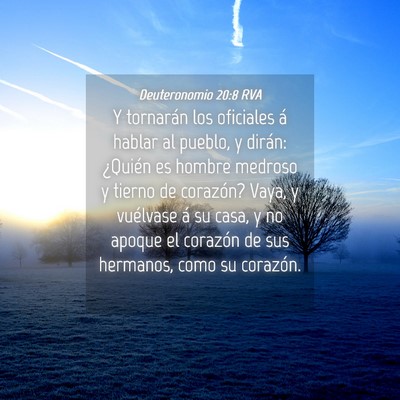 Picture 04 - Deuteronomio 20:8 RVA - Y tornarán los oficiales á hablar al pueblo, y - Bible Verse Picture
