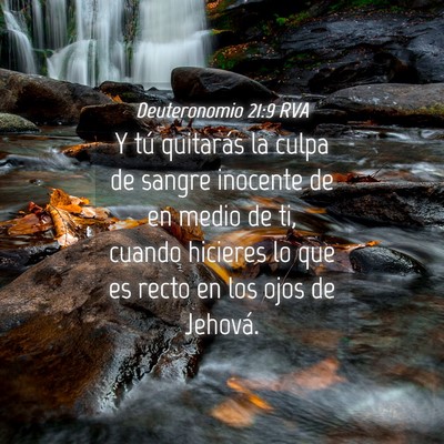 Picture 04 - Deuteronomio 21:9 RVA - Y tú quitarás la culpa de sangre inocente de en - Bible Verse Picture