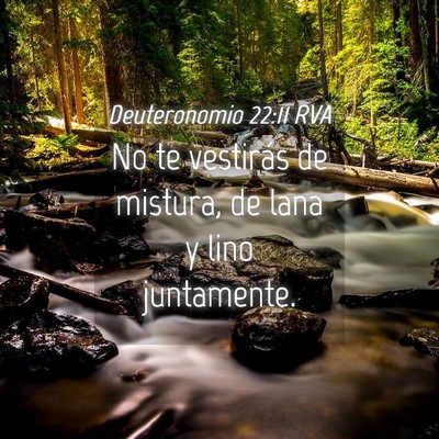 Picture 04 - Deuteronomio 22:11 RVA - No te vestirás de mistura, de lana y lino - Bible Verse Picture