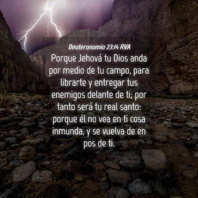 Picture 04 - Deuteronomio 23:14 RVA - Porque Jehová tu Dios anda por medio de tu - Bible Verse Picture
