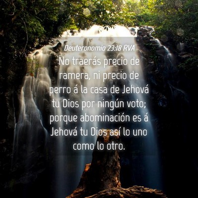 Picture 04 - Deuteronomio 23:18 RVA - No traerás precio de ramera, ni precio de perro - Bible Verse Picture