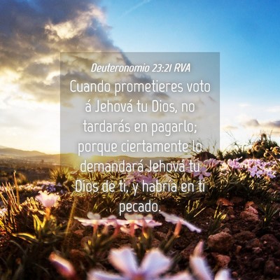 Picture 04 - Deuteronomio 23:21 RVA - Cuando prometieres voto á Jehová tu Dios, no - Bible Verse Picture