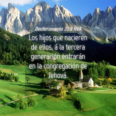 Picture 04 - Deuteronomio 23:8 RVA - Los hijos que nacieren de ellos, á la tercera - Bible Verse Picture