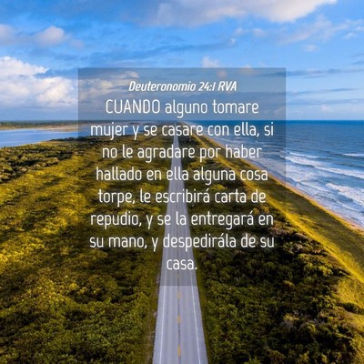 Picture 04 - Deuteronomio 24:1 RVA - CUANDO alguno tomare mujer y se casare con ella, - Bible Verse Picture