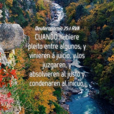 Picture 04 - Deuteronomio 25:1 RVA - CUANDO hubiere pleito entre algunos, y vinieren - Bible Verse Picture