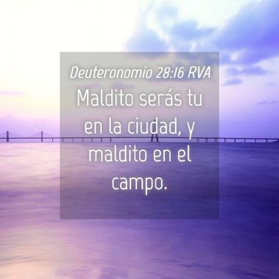 Picture 04 - Deuteronomio 28:16 RVA - Maldito serás tu en la ciudad, y maldito en el - Bible Verse Picture
