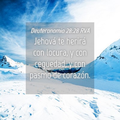 Picture 04 - Deuteronomio 28:28 RVA - Jehová te herirá con locura, y con ceguedad, y - Bible Verse Picture