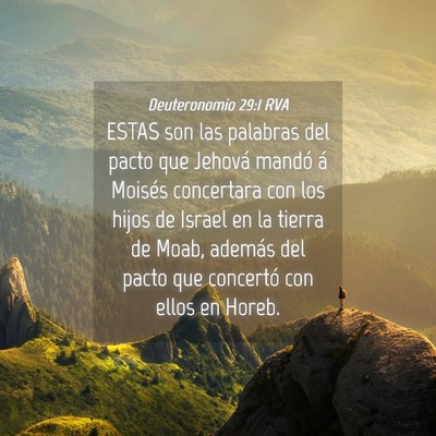 Picture 04 - Deuteronomio 29:1 RVA - ESTAS son las palabras del pacto que Jehová - Bible Verse Picture
