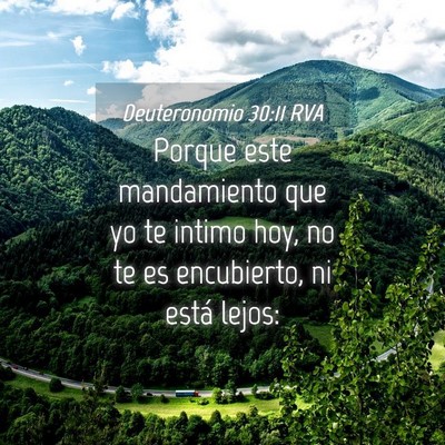 Picture 04 - Deuteronomio 30:11 RVA - Porque este mandamiento que yo te intimo hoy, no - Bible Verse Picture