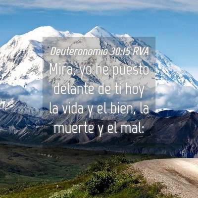 Picture 04 - Deuteronomio 30:15 RVA - Mira, yo he puesto delante de ti hoy la vida y el - Bible Verse Picture