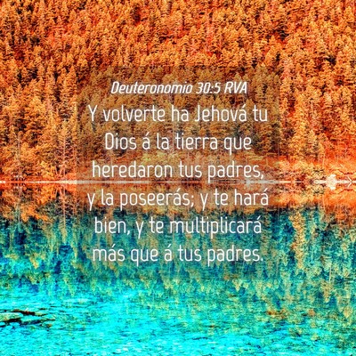 Picture 04 - Deuteronomio 30:5 RVA - Y volverte ha Jehová tu Dios á la tierra que - Bible Verse Picture