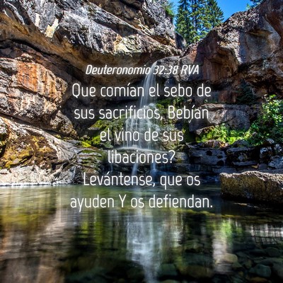 Picture 04 - Deuteronomio 32:38 RVA - Que comían el sebo de sus sacrificios, Bebían - Bible Verse Picture